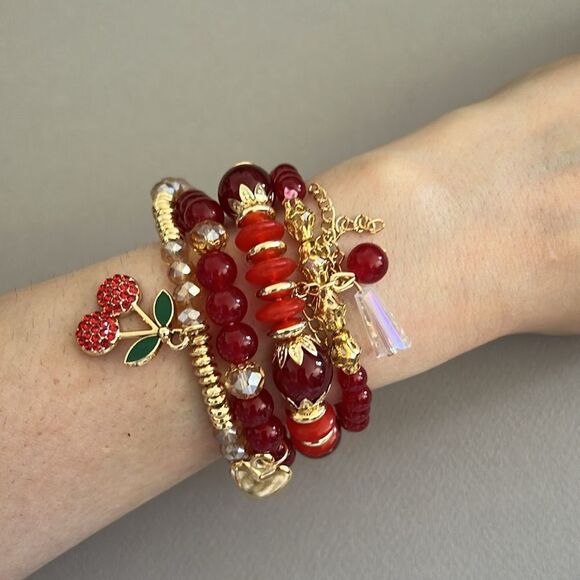 Cherry Bracelet Set A1323 - Picture 3 of 3